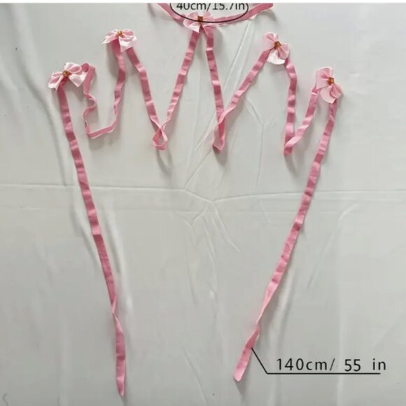 Pink Bow Leg Garter Ribbon Accessory - Picture 5 of 5